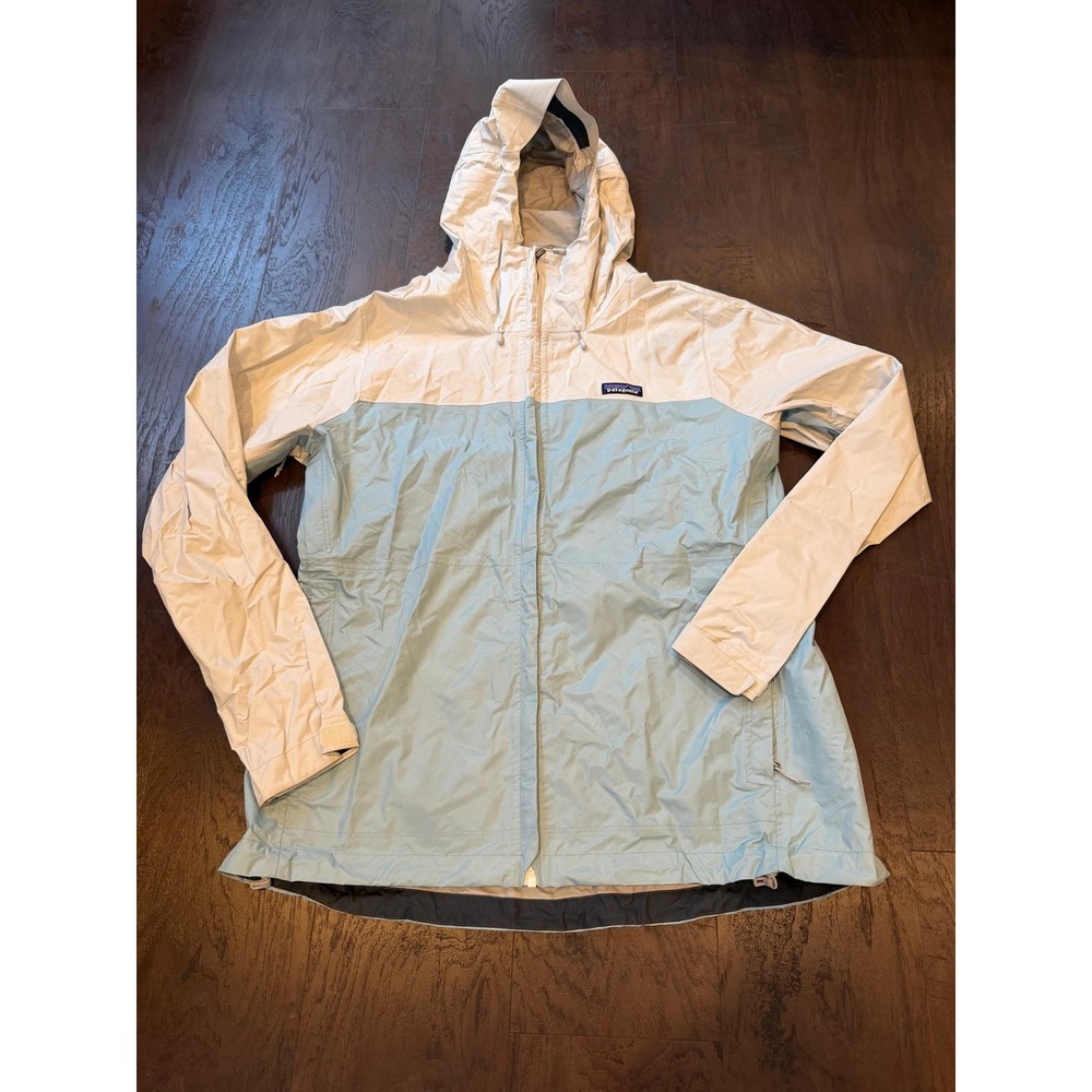 Patagonia Torrentshell 3L Rain Jacket Women's XL Light Blue H2No